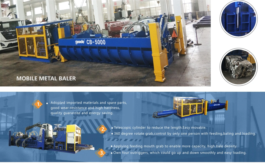 Customized Big Chamber Hydraulic Scrap Car Body Baler