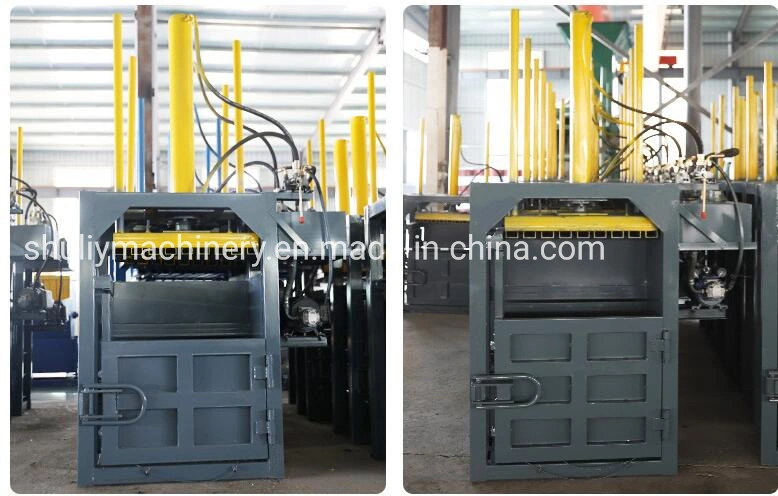 Vertical Small Waste Paper Box Mineral Water Plastic Bottle Hydraulic Baler