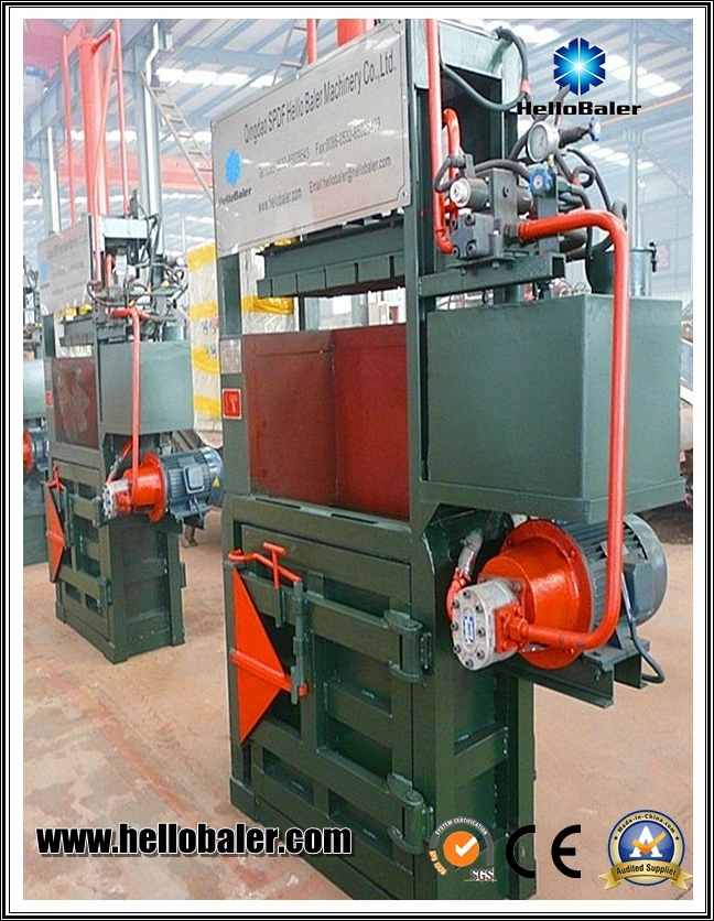 Old clothes manual vertical baler for baling waste tyre & old clothes