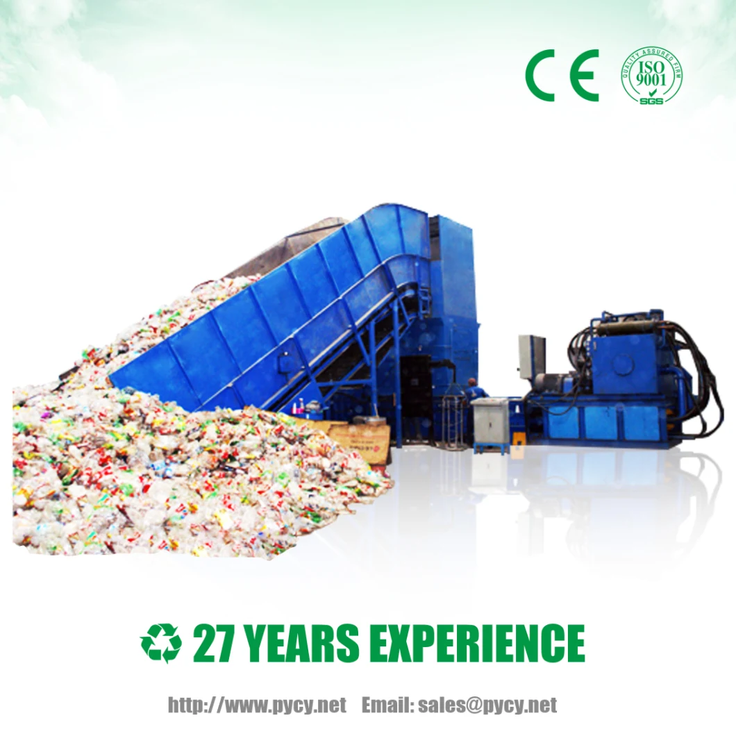 Automatic Horizontal Two RAM Baler for Waste Plastic Pet Bottle