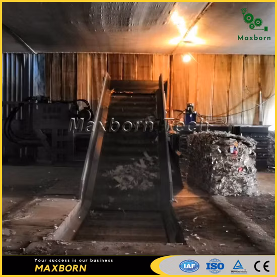 Máquina de enfardamento hidráulica horizontal automática dupla RAM de tamanho grande/enfardadeira hidráulica para caixa de papelão plástico e palha