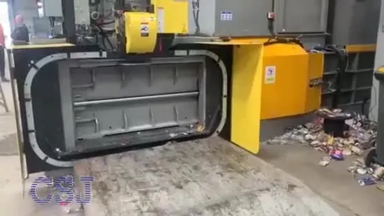 Enfardadeira automática horizontal de dois RAM para resíduos de papel de garrafa pet de plástico