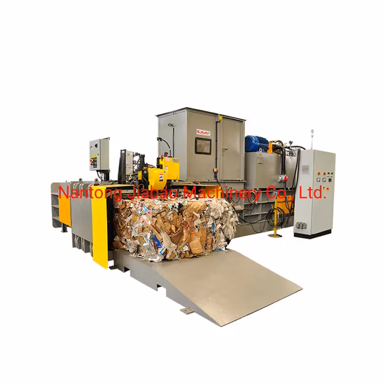 Enfardadeira de resíduos de papel e plástico RAM horizontal automática horizontal dupla