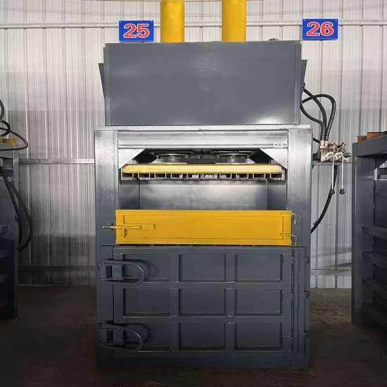 Enfardadeira hidráulica vertical para garrafas pet