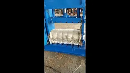 Enfardadeira vertical hidráulica de câmara dupla para roupas e têxteis usados