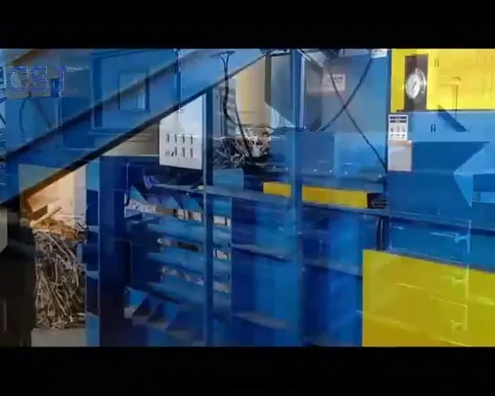 Enfardadeira horizontal para resíduos de papel/papelão/garrafa pet/prensa hidráulica máquina enfardadeira de resíduos de papel